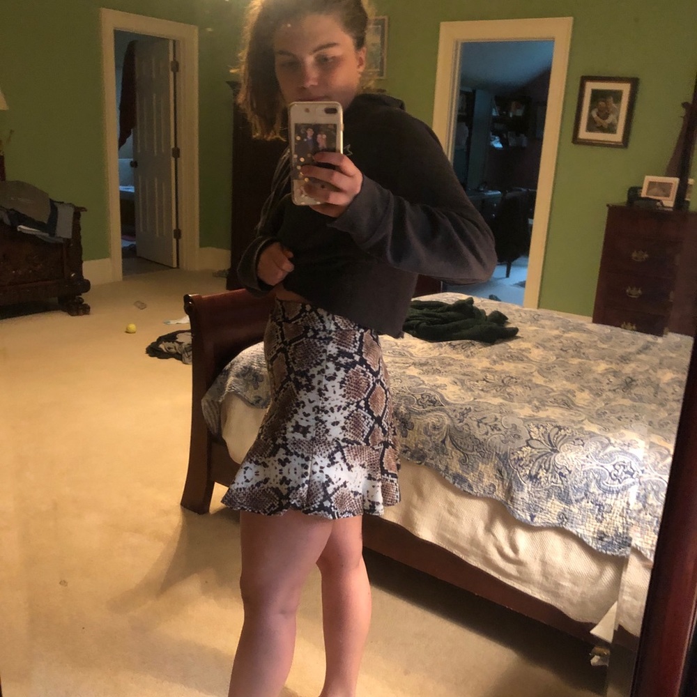 Nasty gal snake print skirt